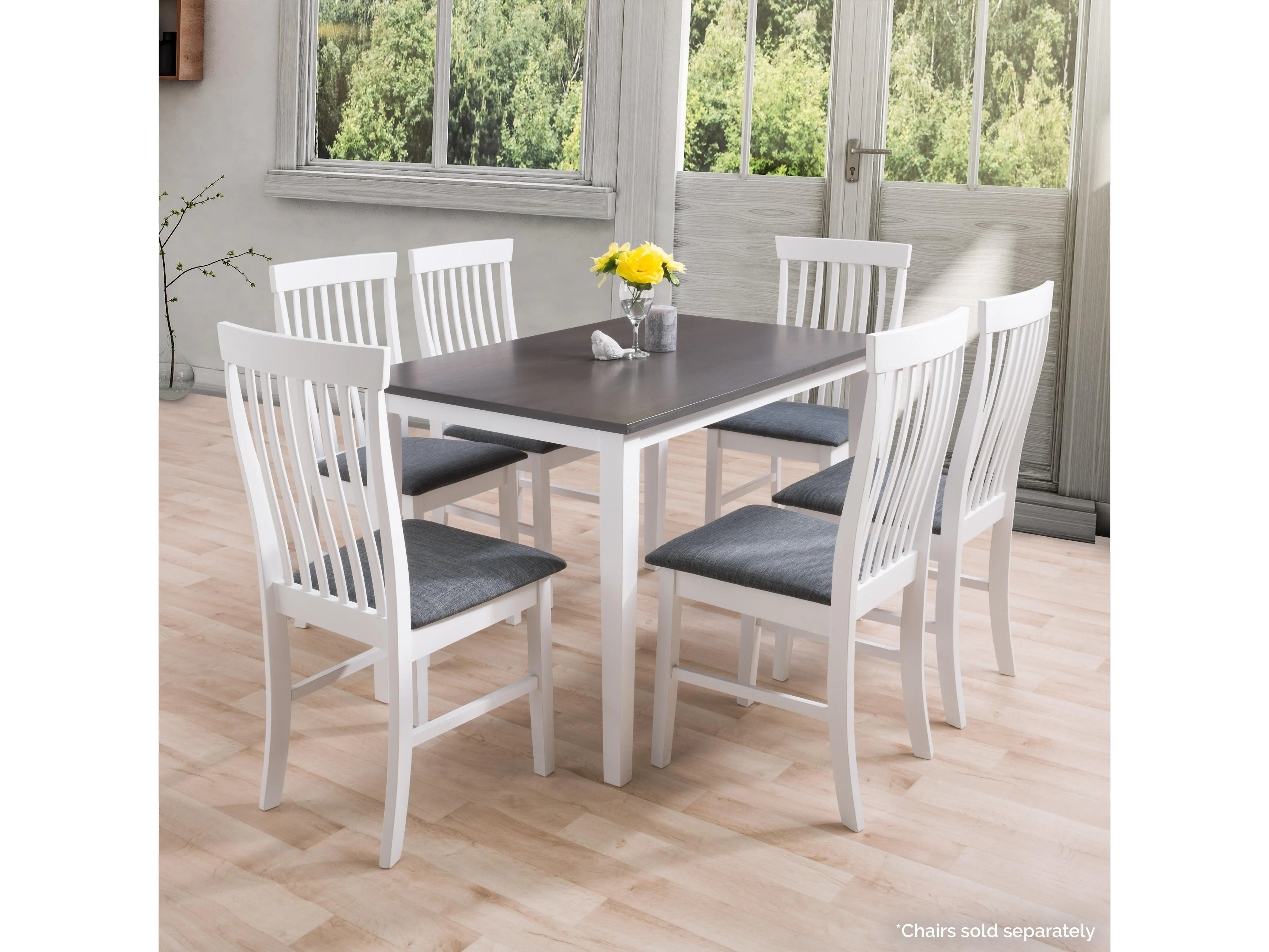 Grey and White Dining Table