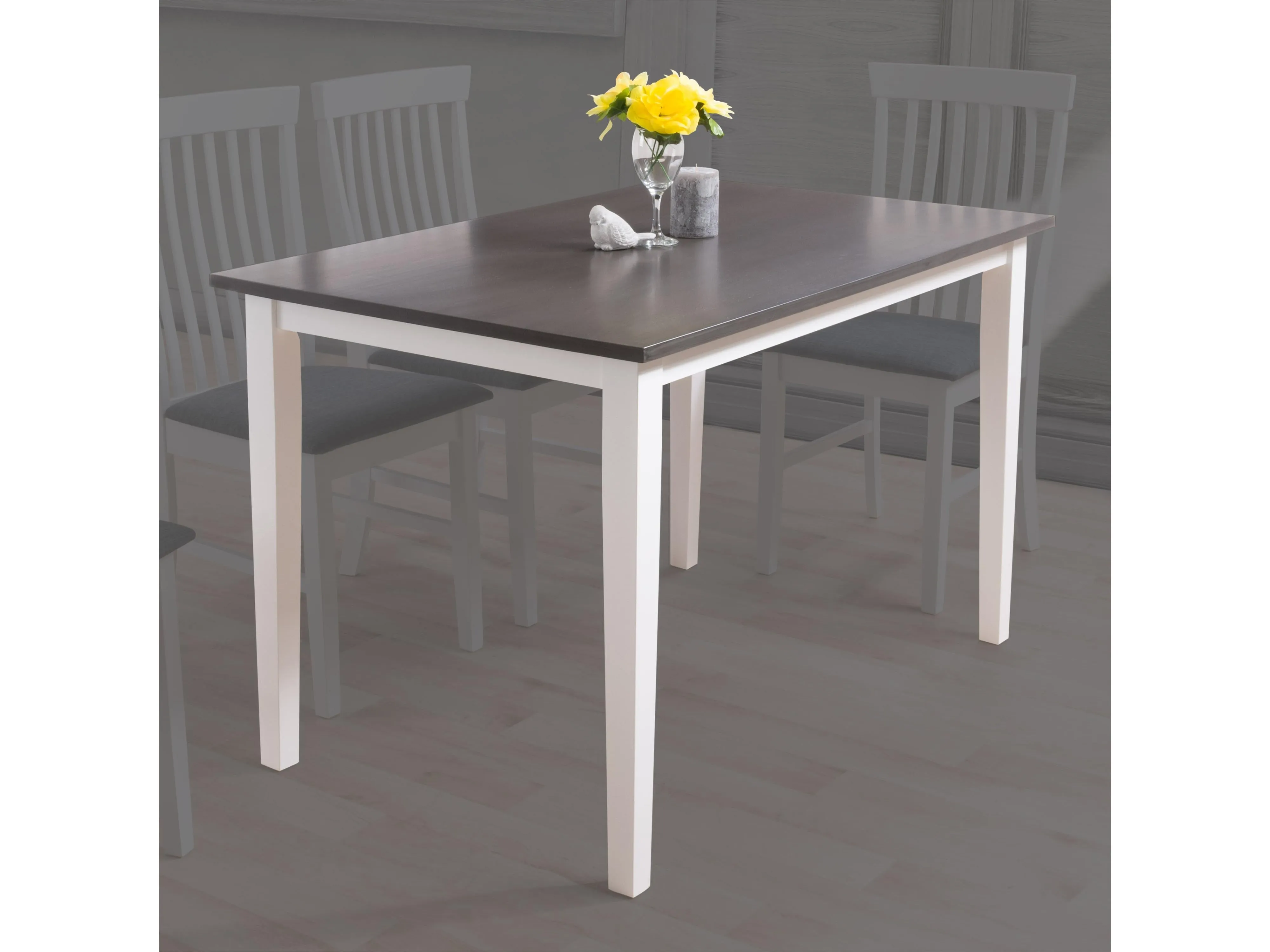 Grey and White Dining Table