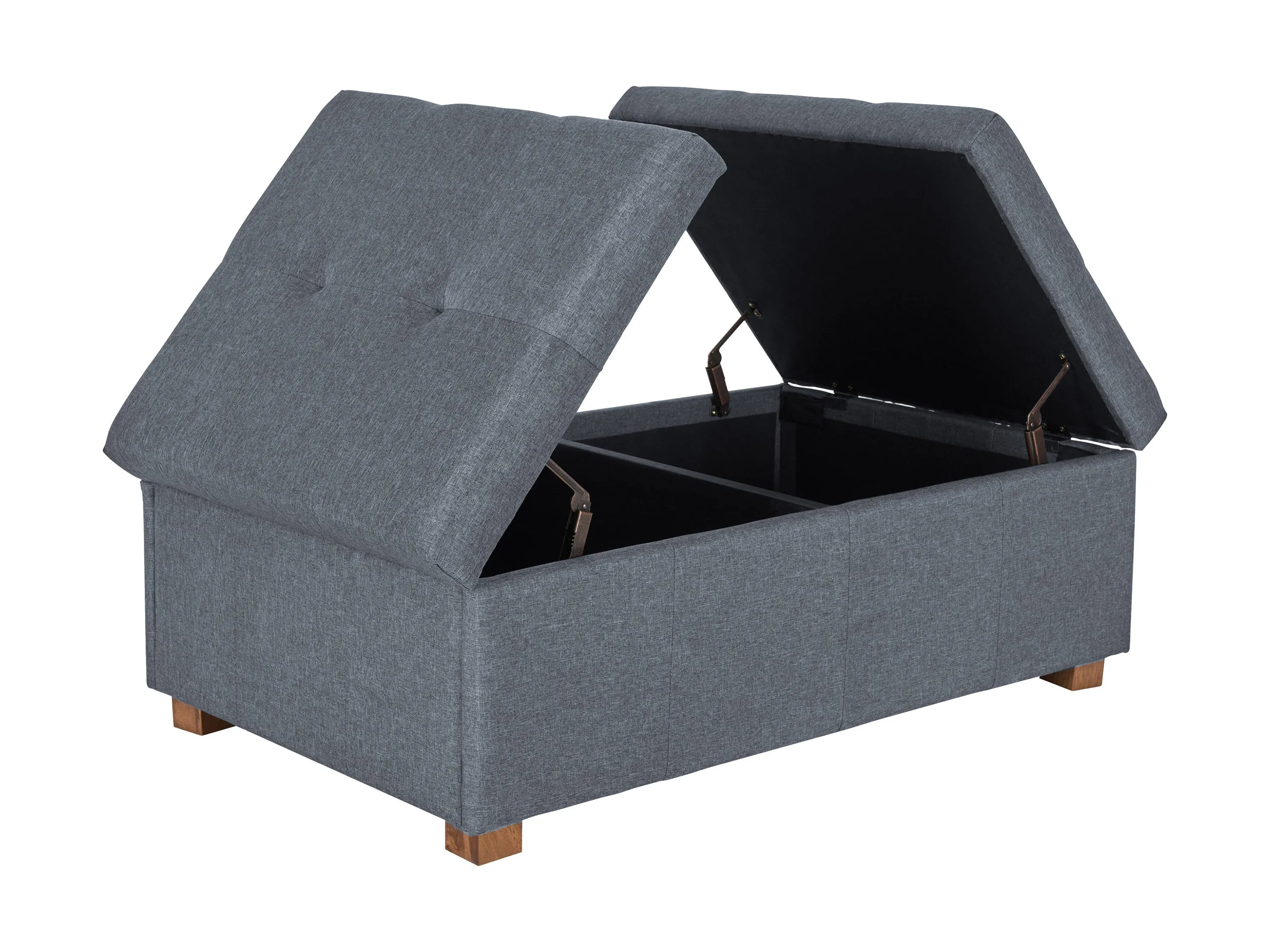 Grey Double Storage Ottoman