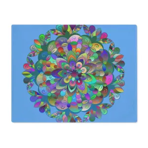 Hand-Drawn Mandala Art Placemat - Light Blue, 1pc