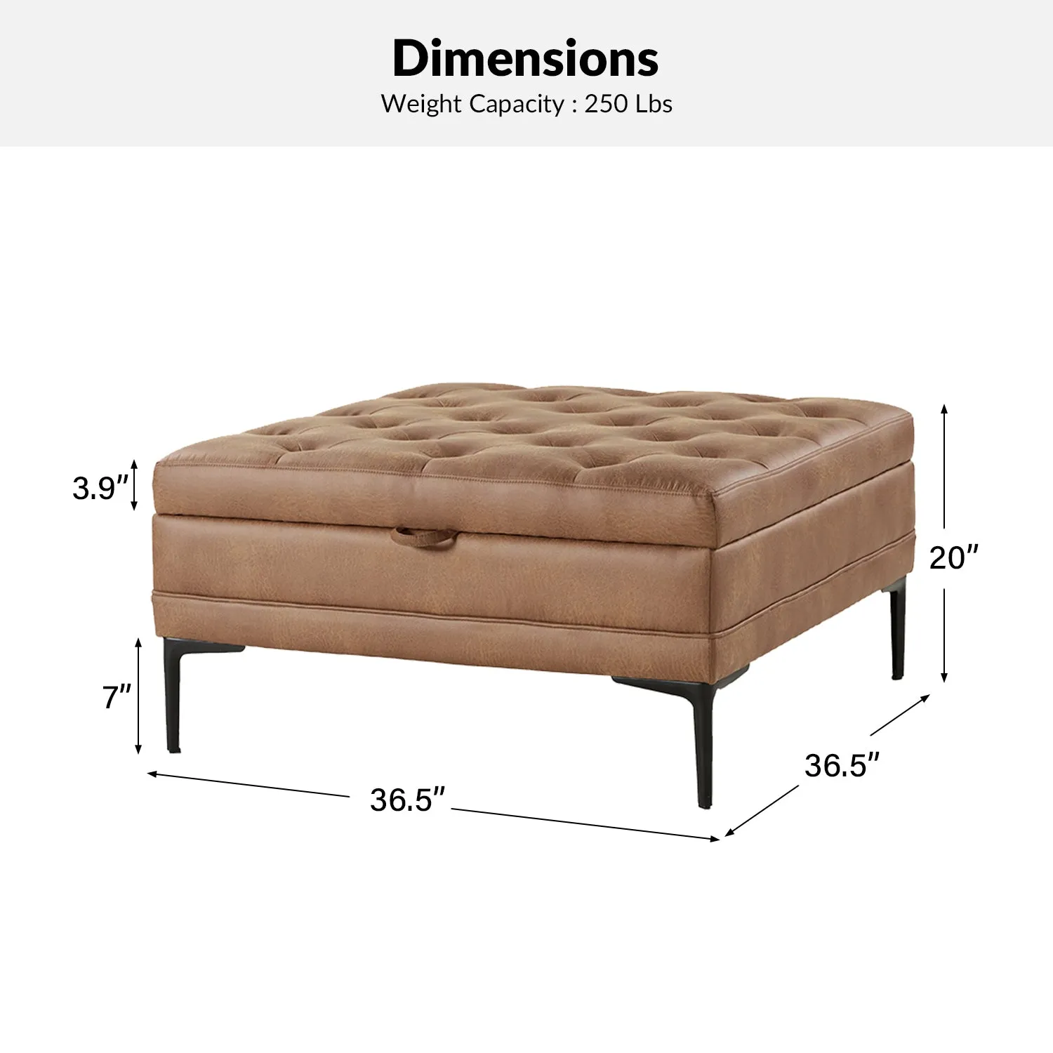 Hartmut Lift Top Shelved Storage Cocktail Ottoman