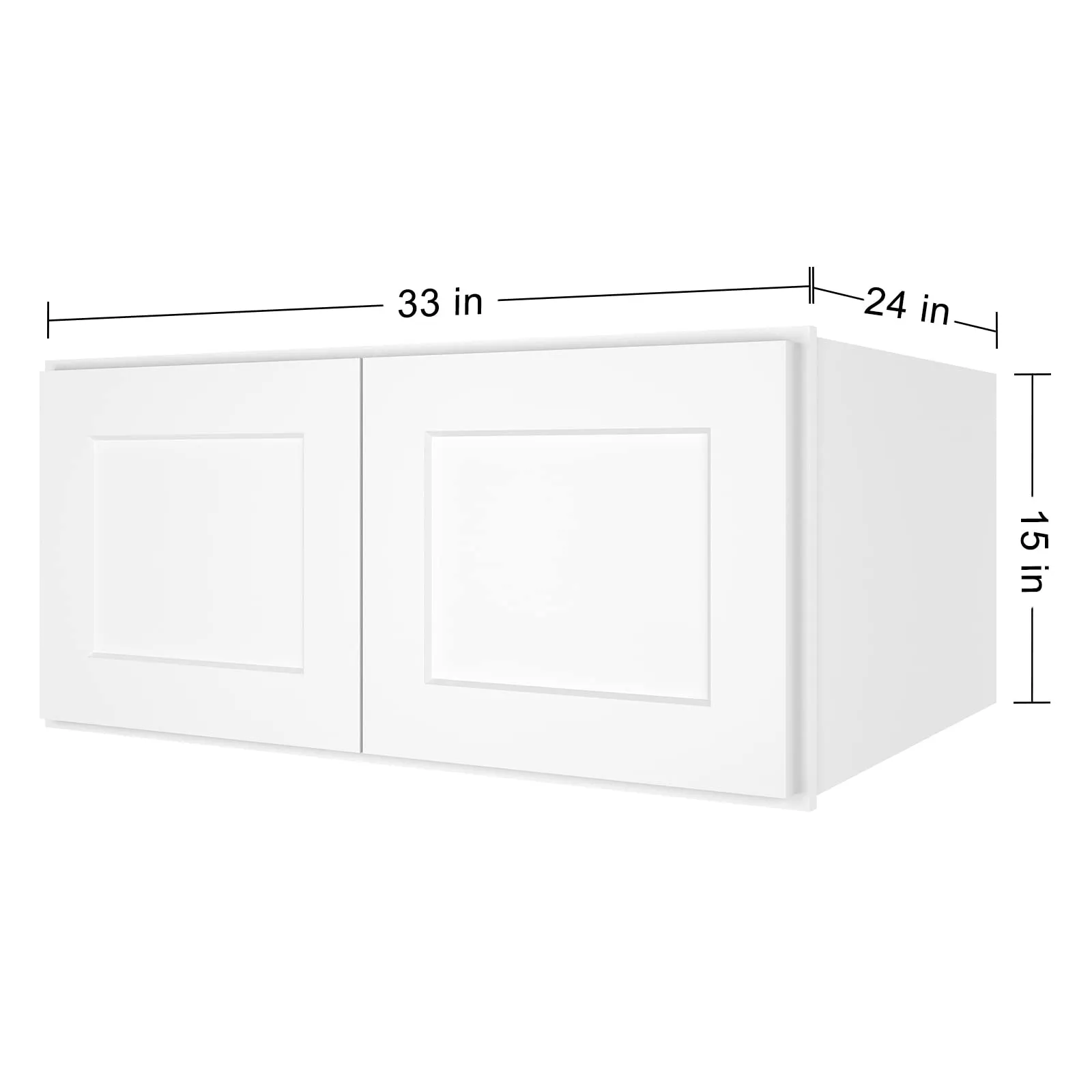 Horizontal Wall-Mounted Storage Cabinets Shaker White