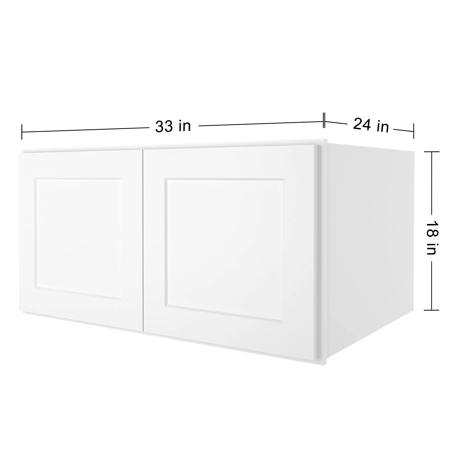 Horizontal Wall-Mounted Storage Cabinets Shaker White