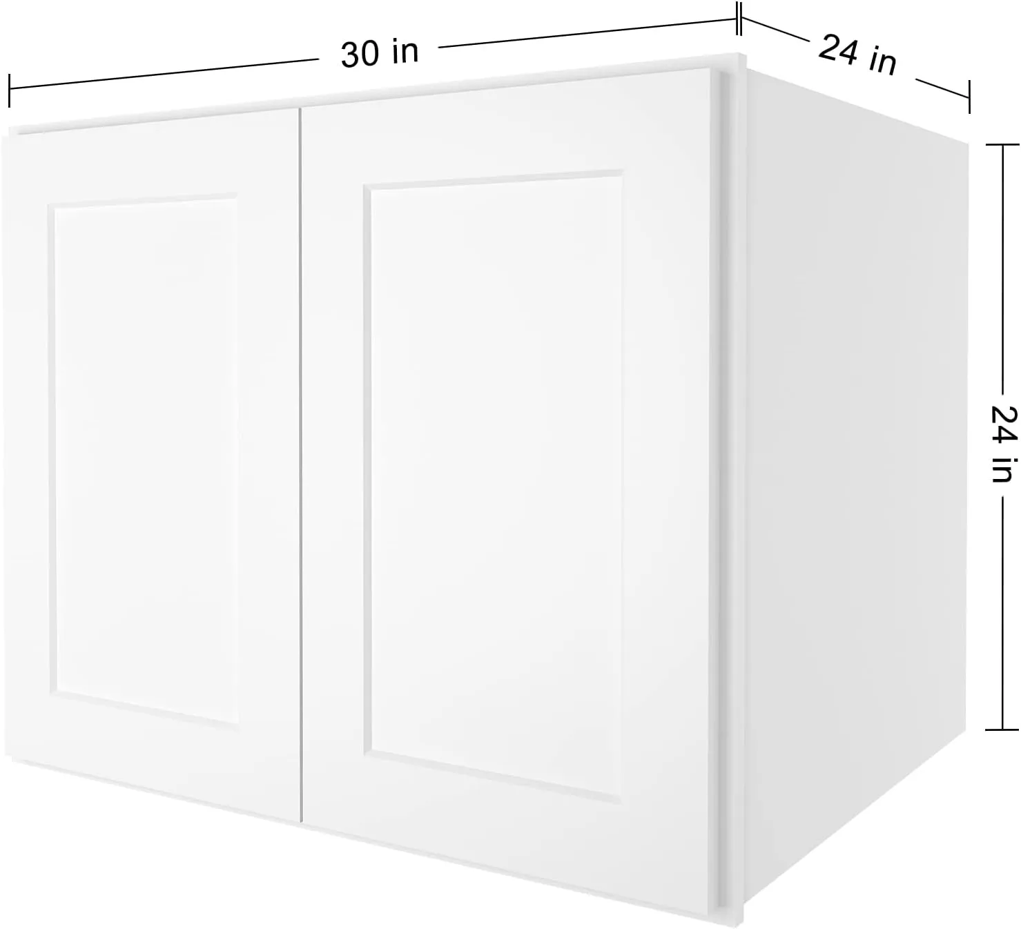 Horizontal Wall-Mounted Storage Cabinets Shaker White