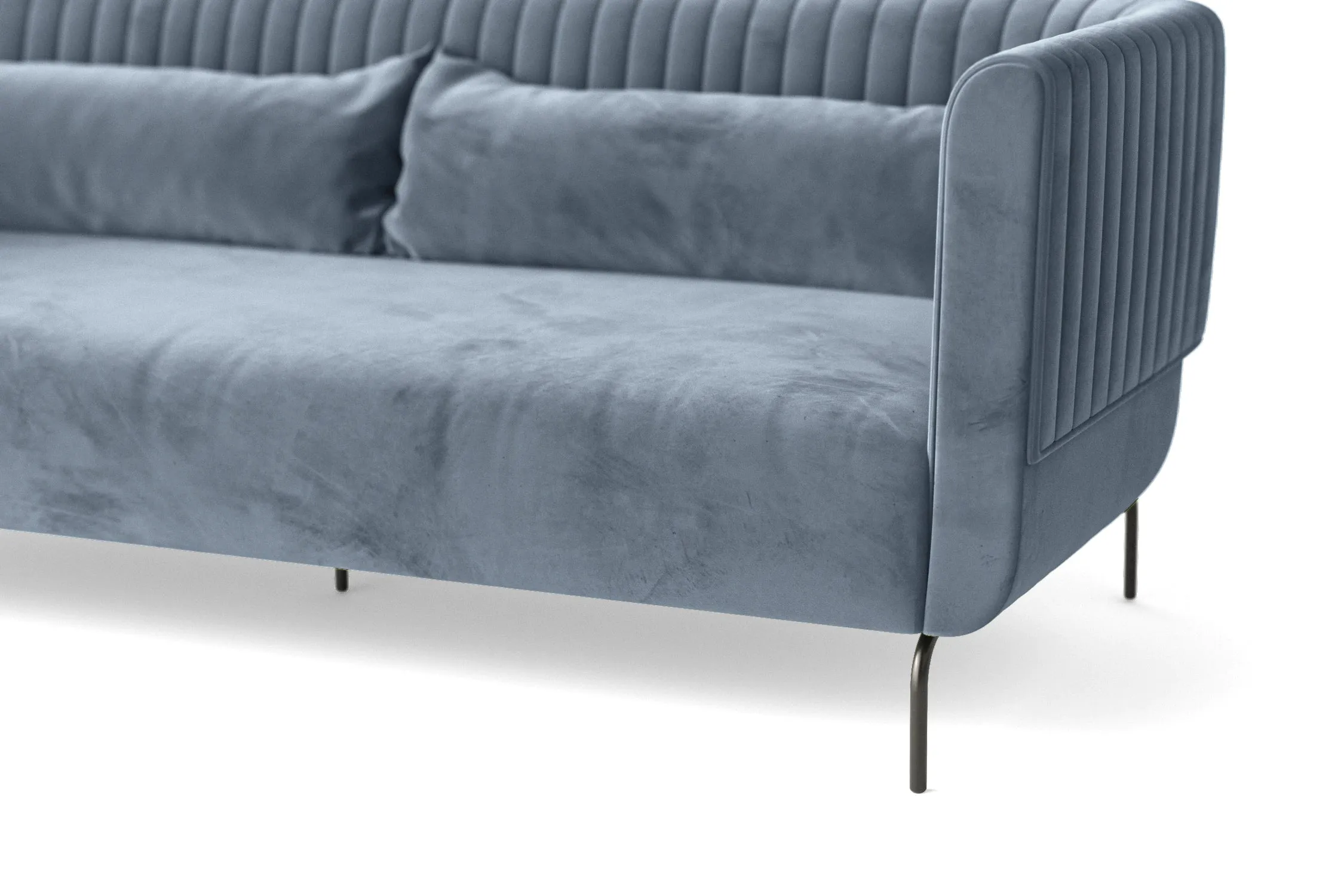 Jackson 2 Seater Sofa Baby Blue Velvet