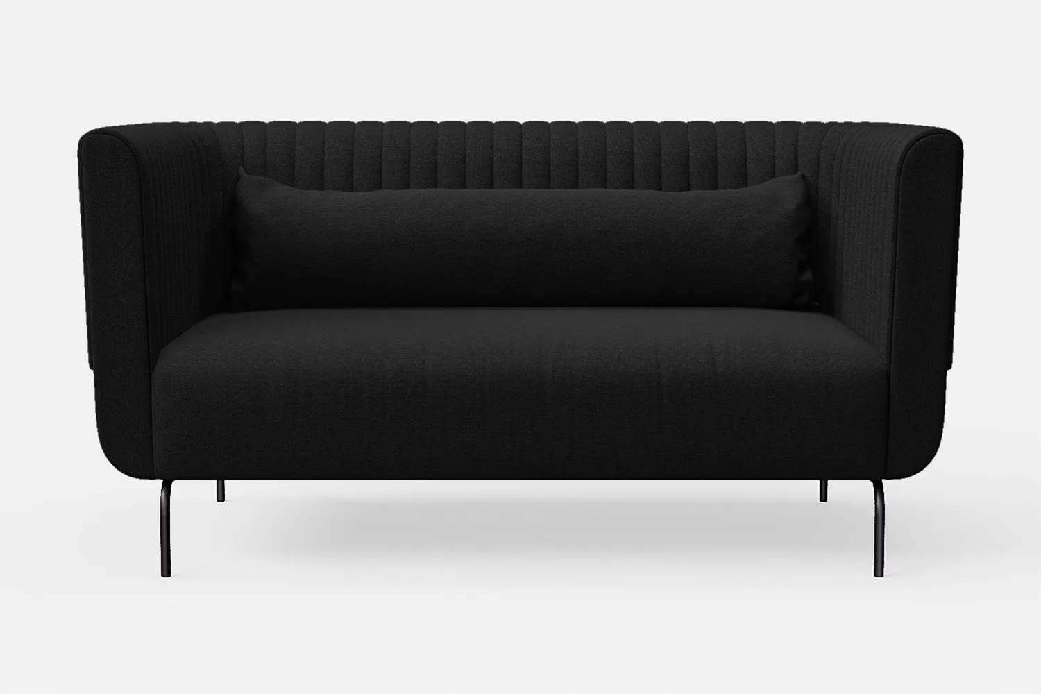 Jackson 2 Seater Sofa Black Linen Fabric