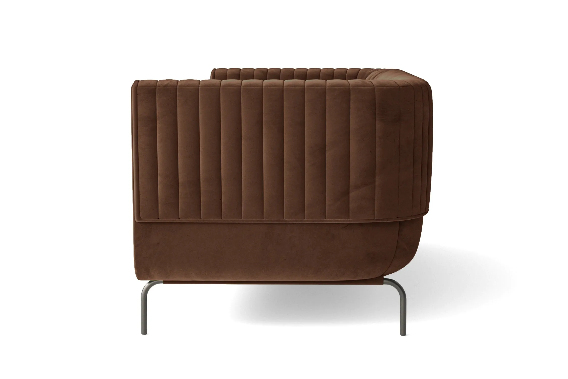 Jackson 2 Seater Sofa Coffee Brown Velvet