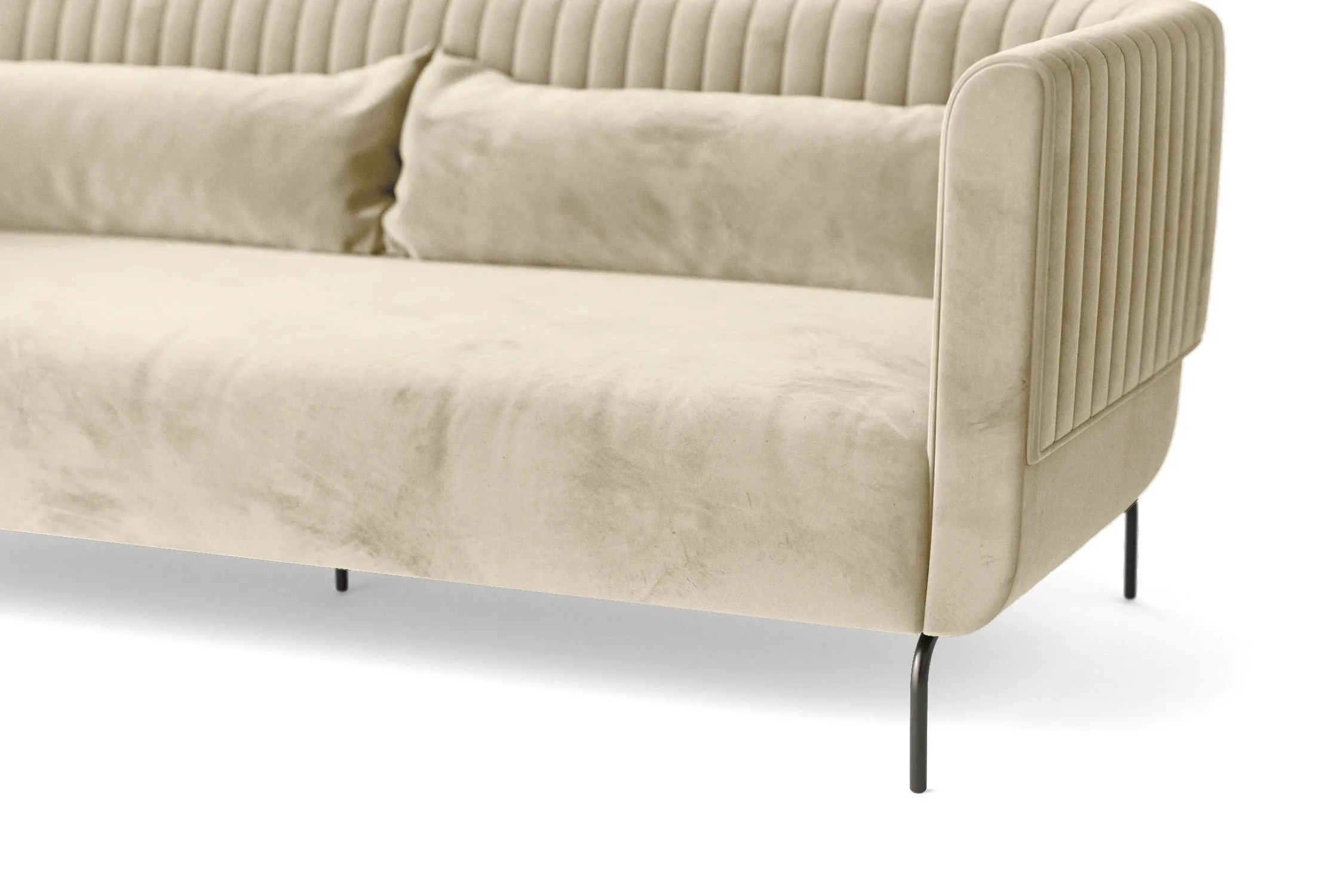 Jackson 2 Seater Sofa Cream Velvet