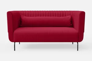 Jackson 2 Seater Sofa Red Linen Fabric