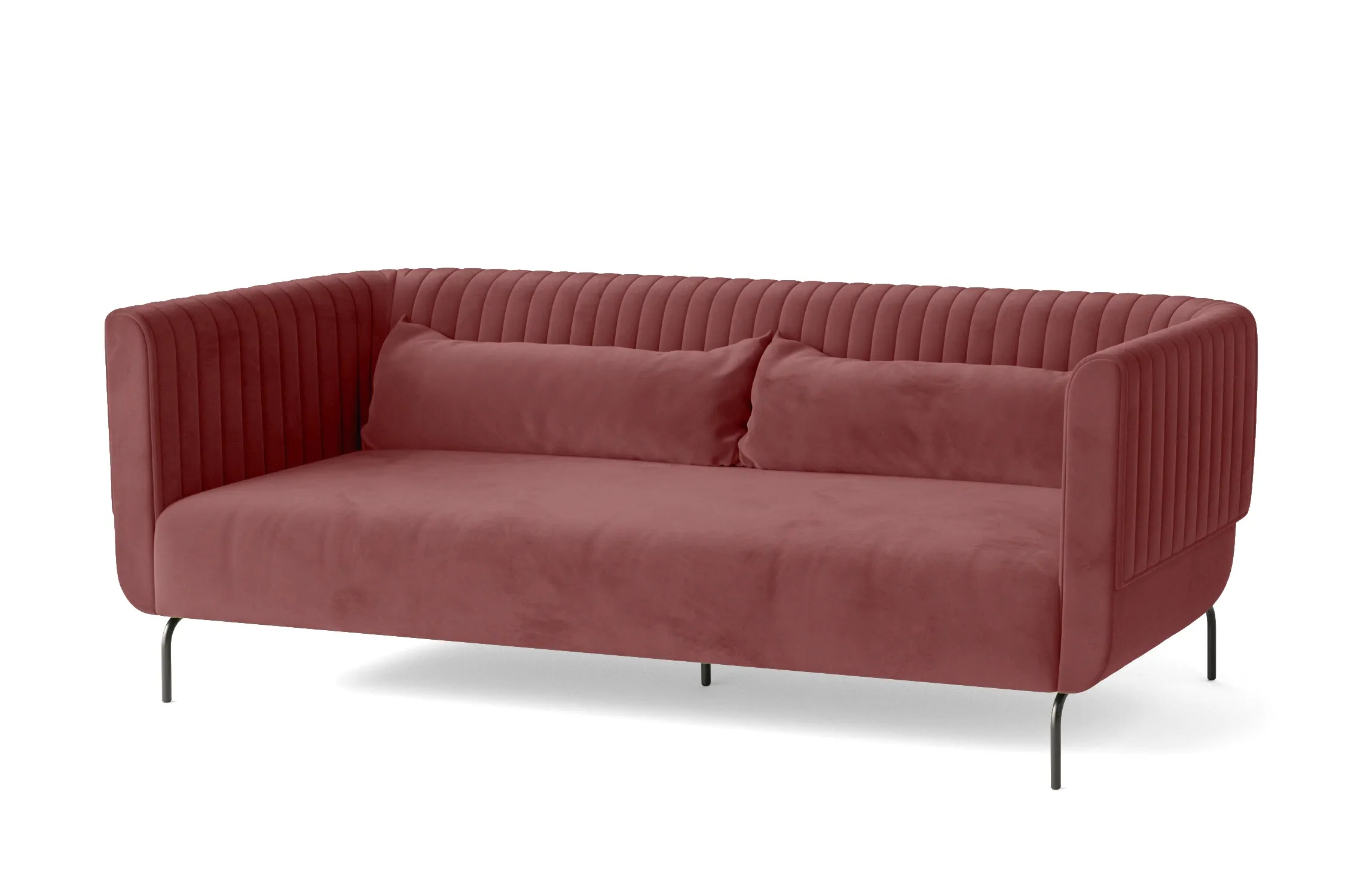 Jackson 3 Seater Sofa Pink Velvet