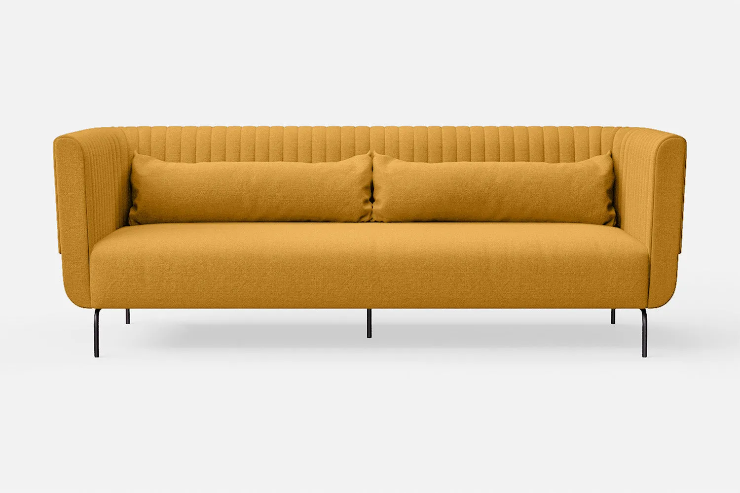 Jackson 3 Seater Sofa Yellow Linen Fabric