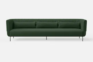 Jackson 4 Seater Sofa Forest Green Linen Fabric