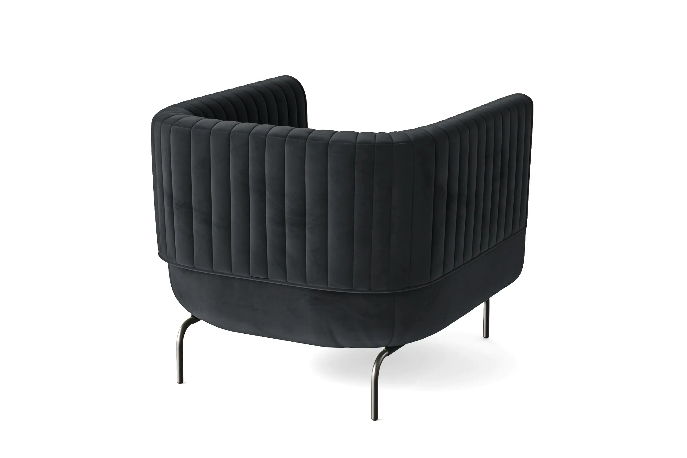 Jackson Armchair Dark Grey Velvet