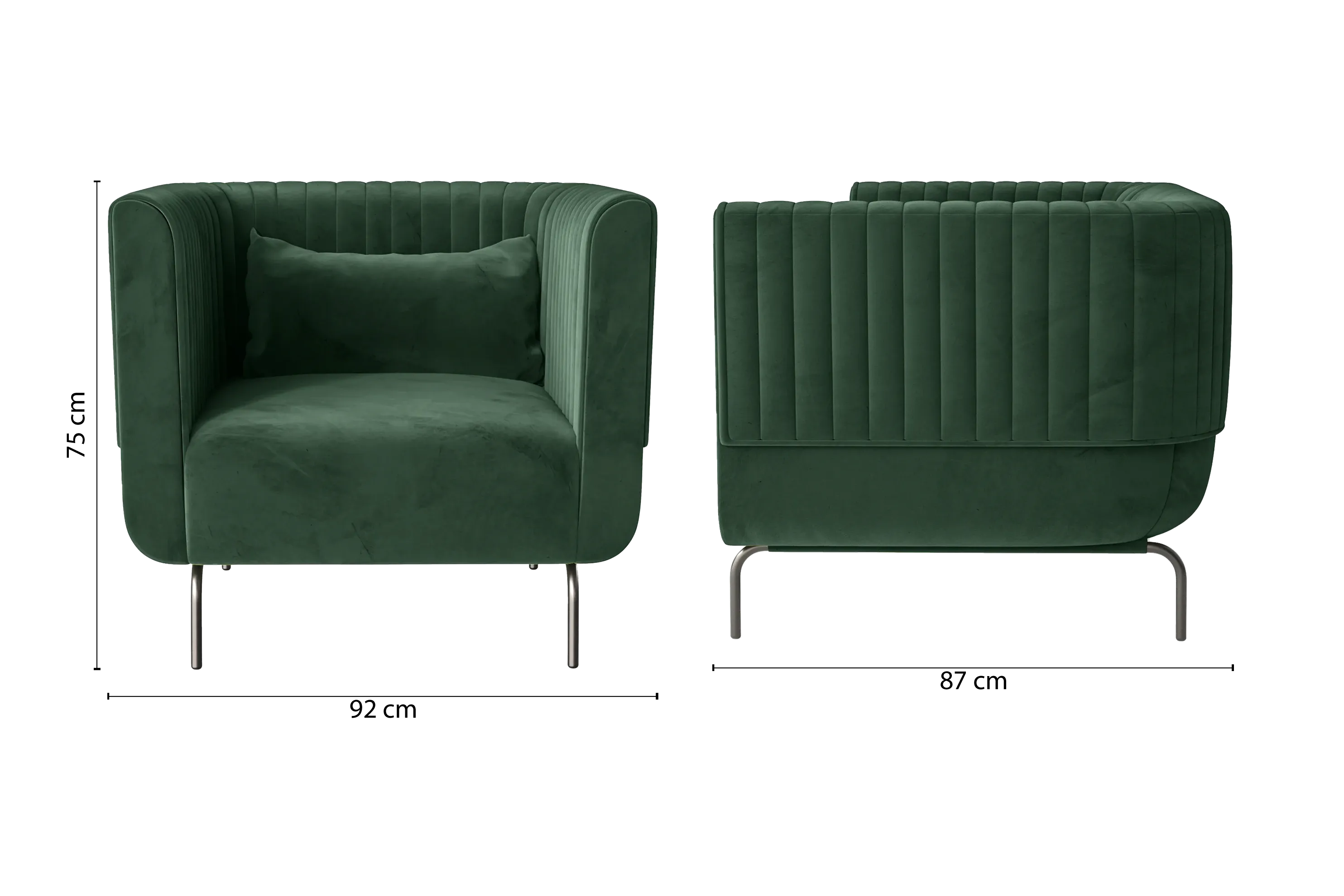 Jackson Armchair Green Velvet