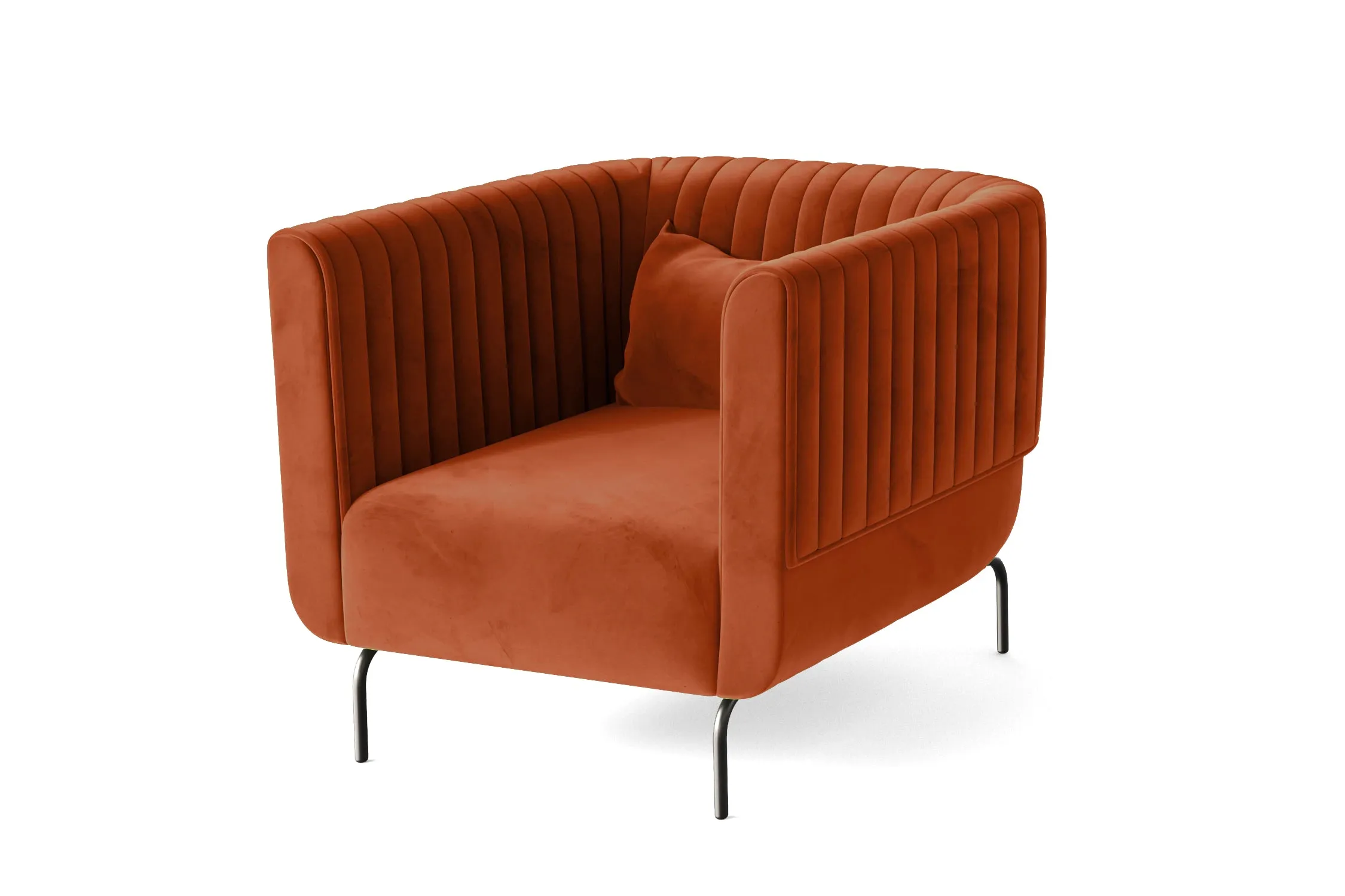 Jackson Armchair Orange Velvet