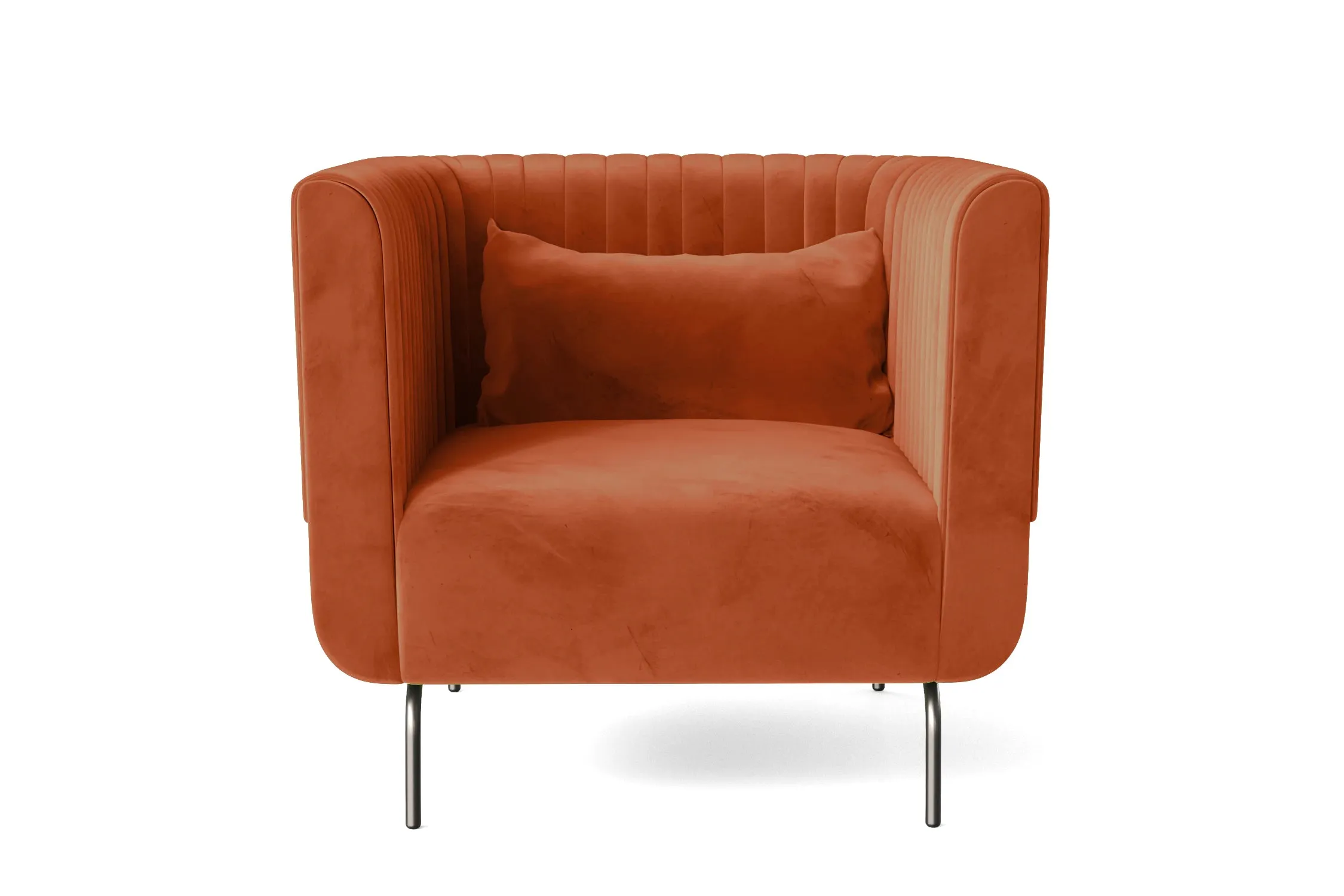 Jackson Armchair Orange Velvet