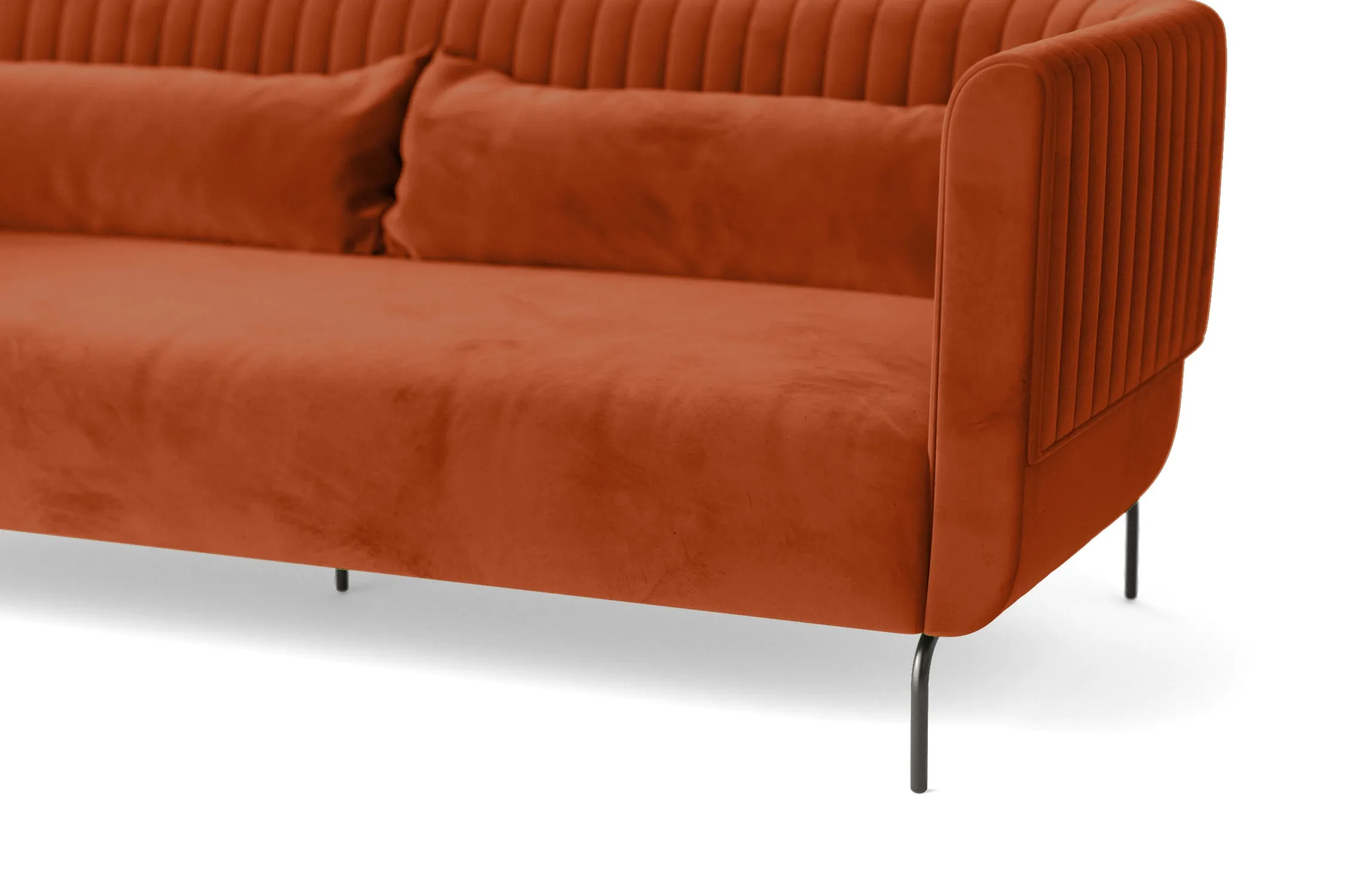 Jackson Armchair Orange Velvet