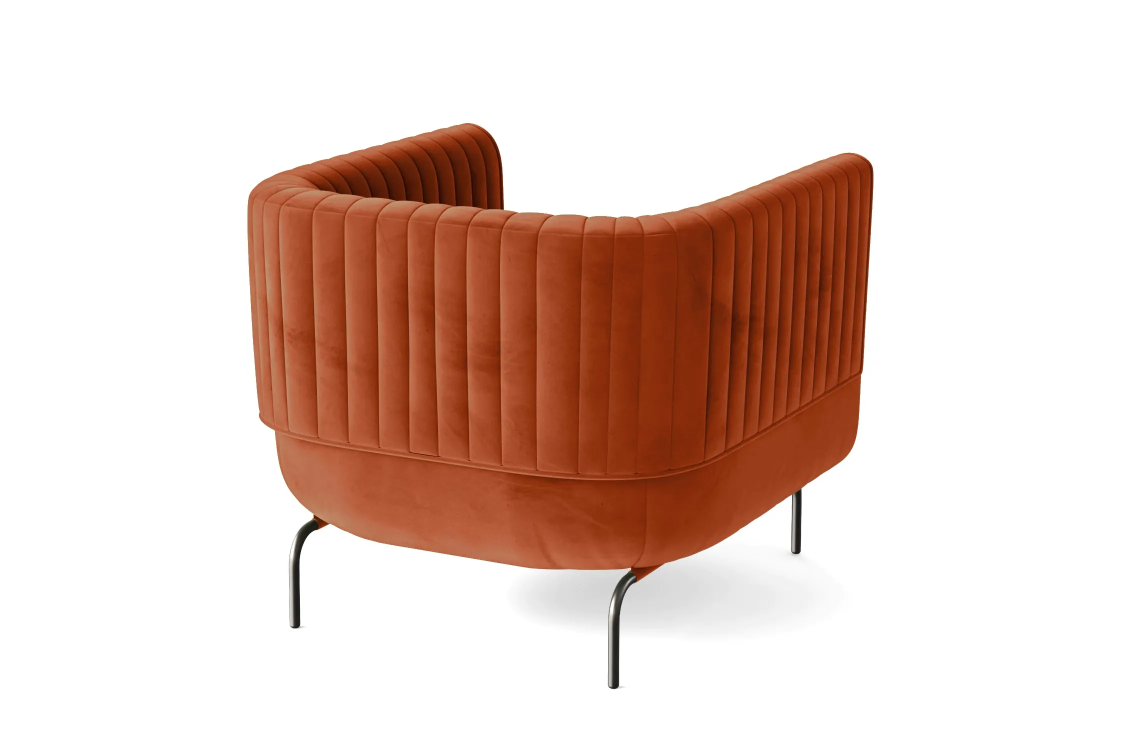 Jackson Armchair Orange Velvet