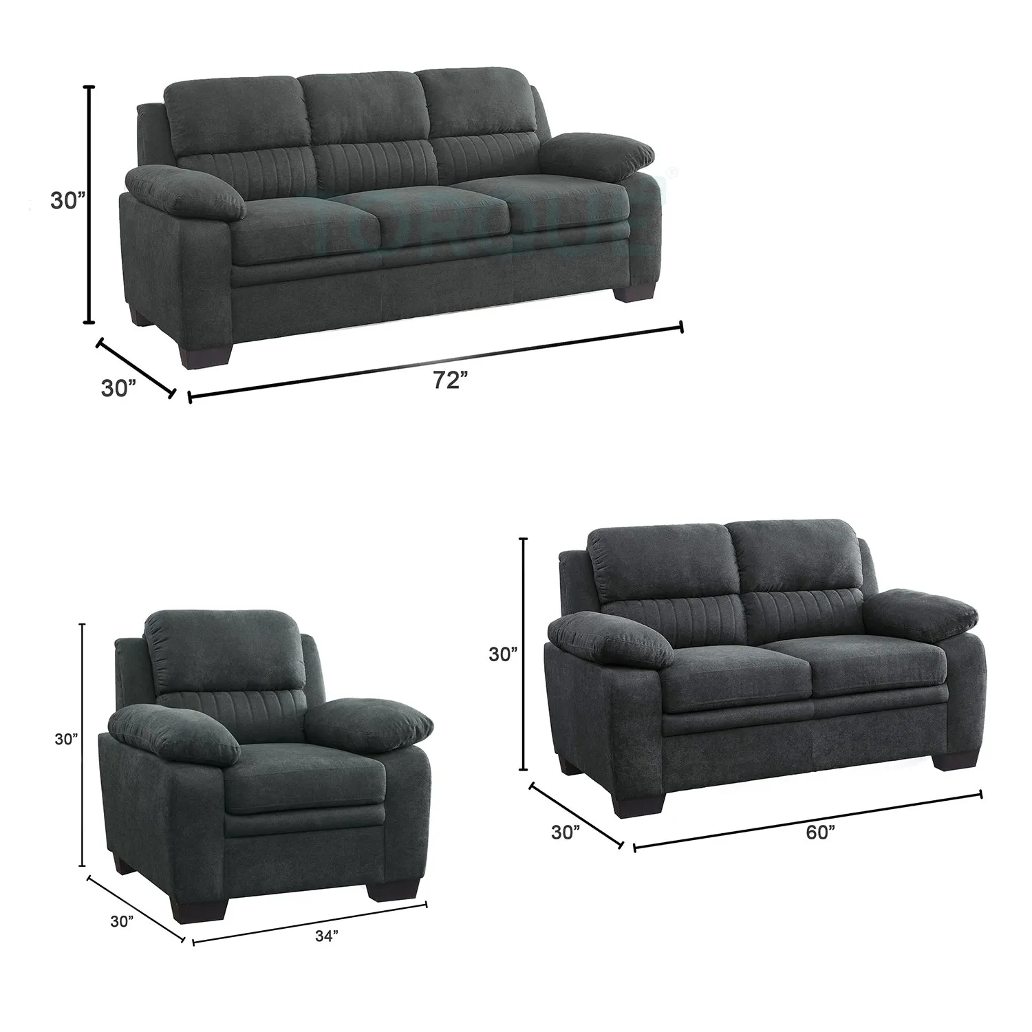 Jett  Premium Fabric Sofa Set