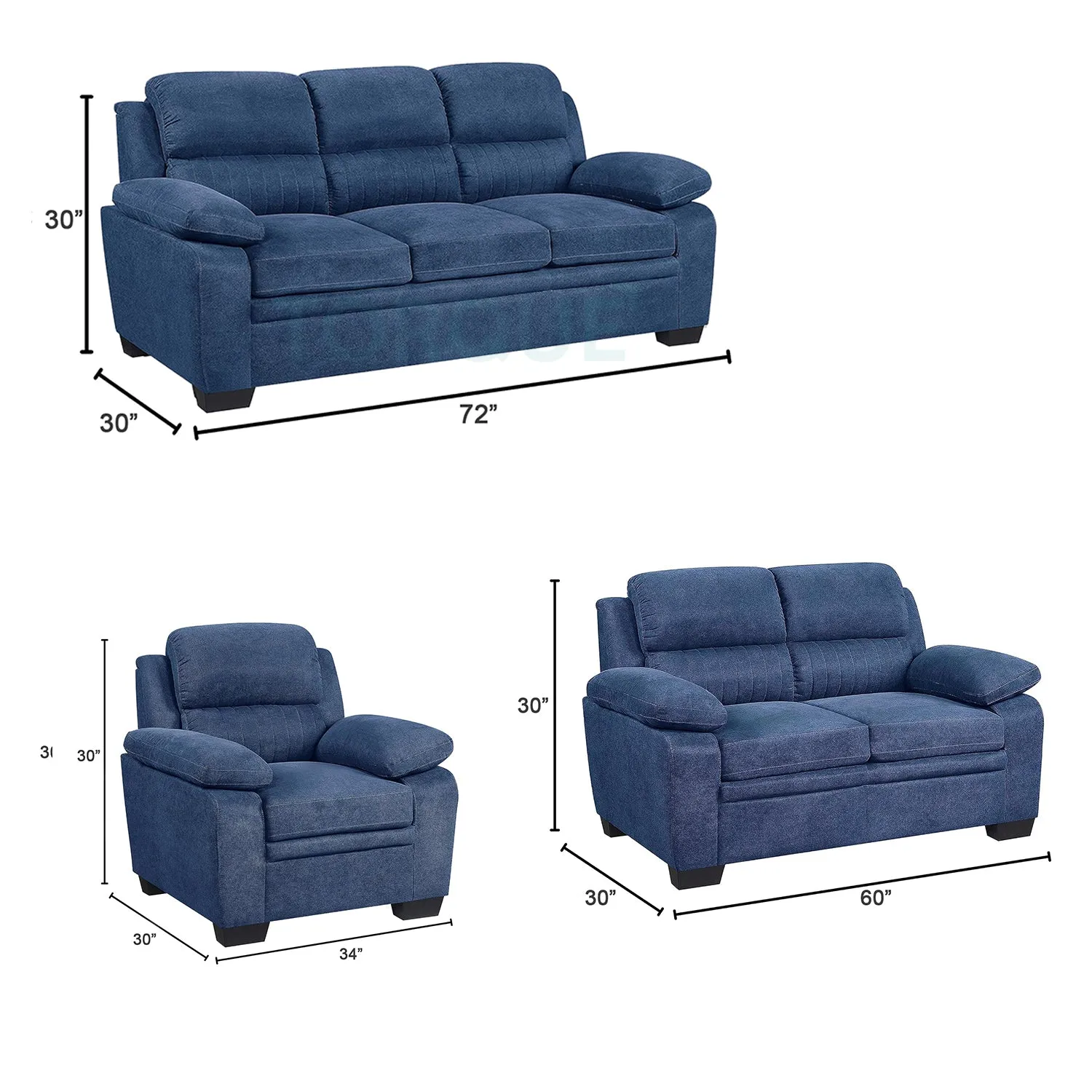 Jett  Premium Fabric Sofa Set