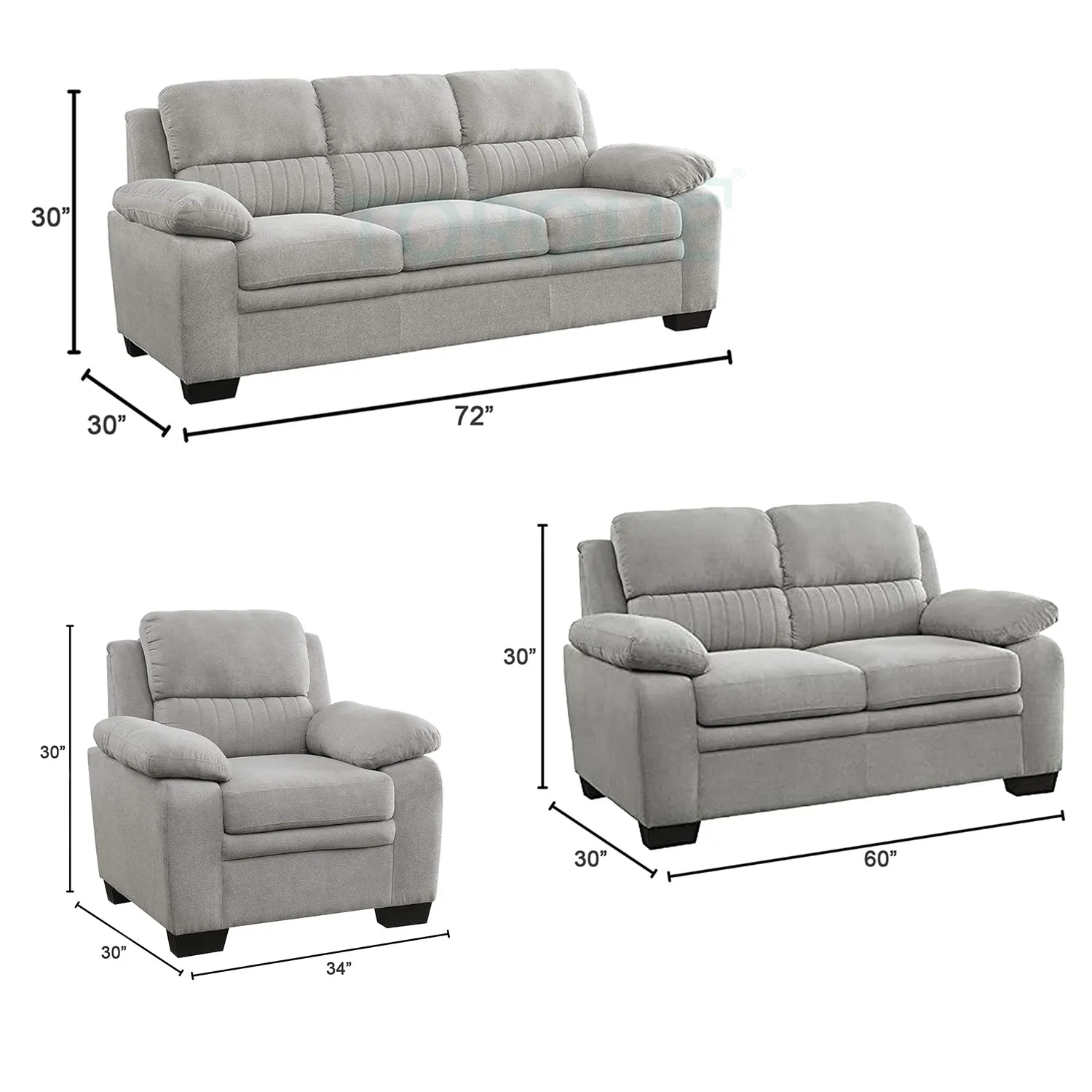 Jett  Premium Fabric Sofa Set