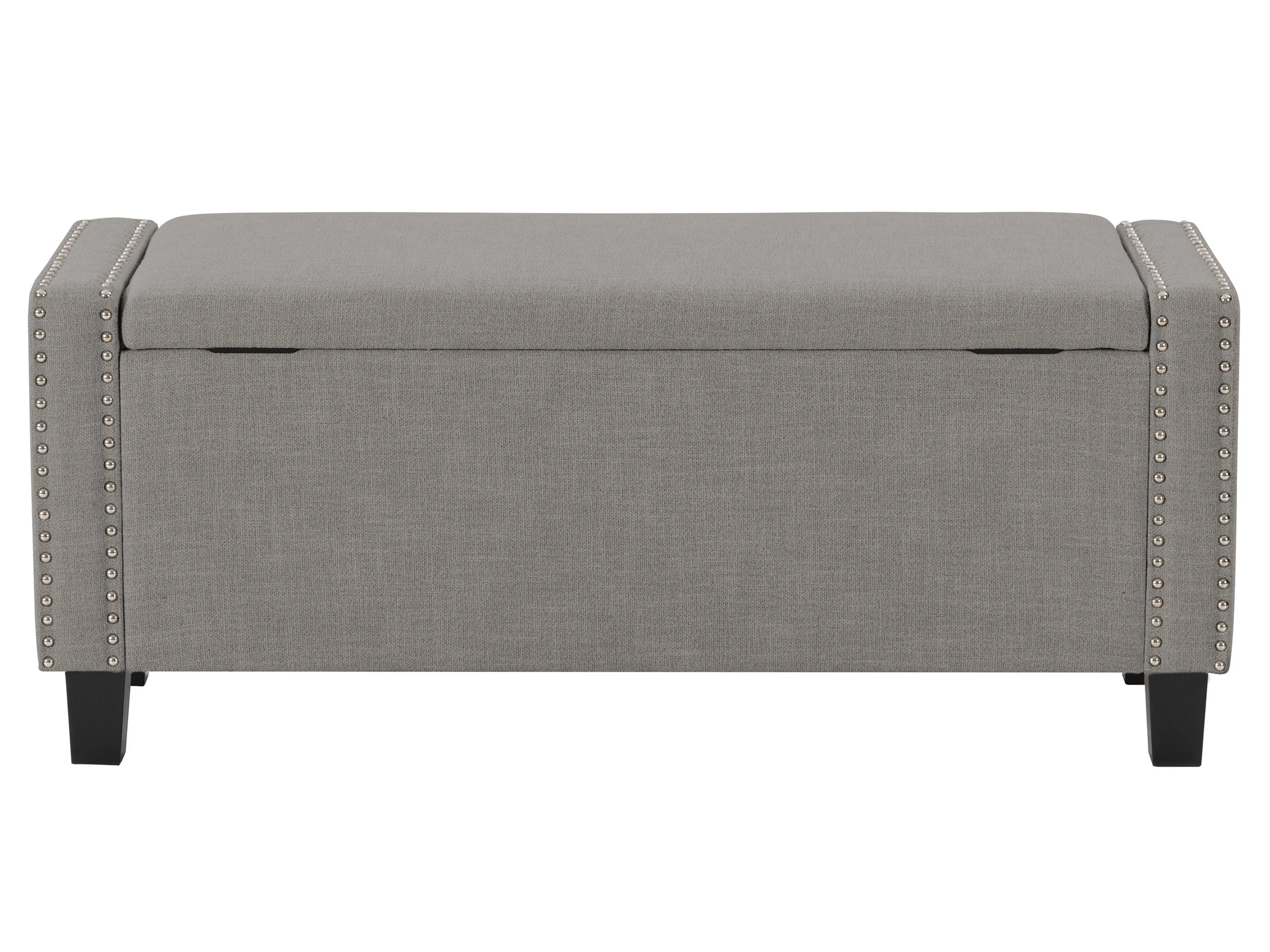 Light Grey Storage Ottoman