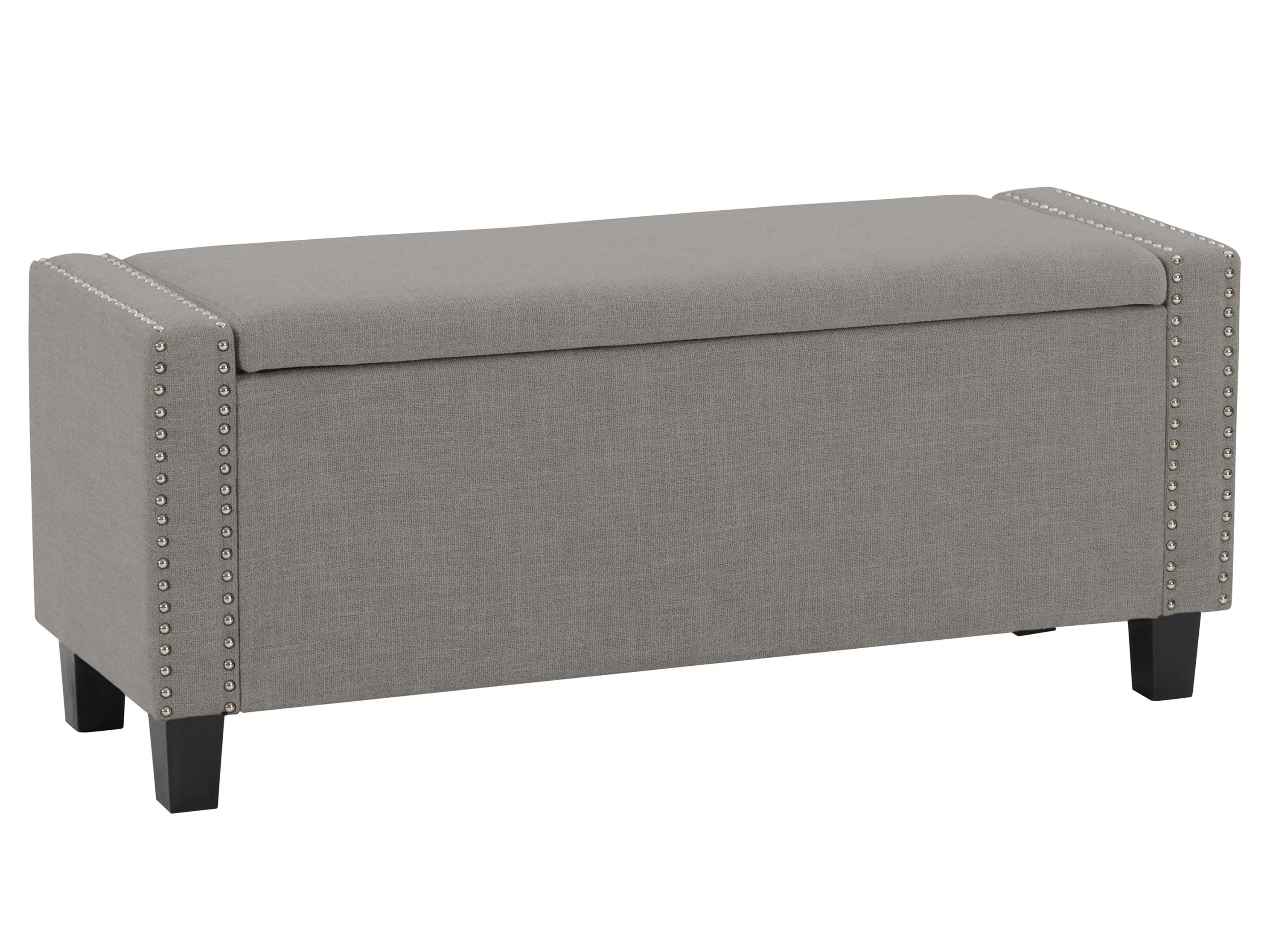 Light Grey Storage Ottoman