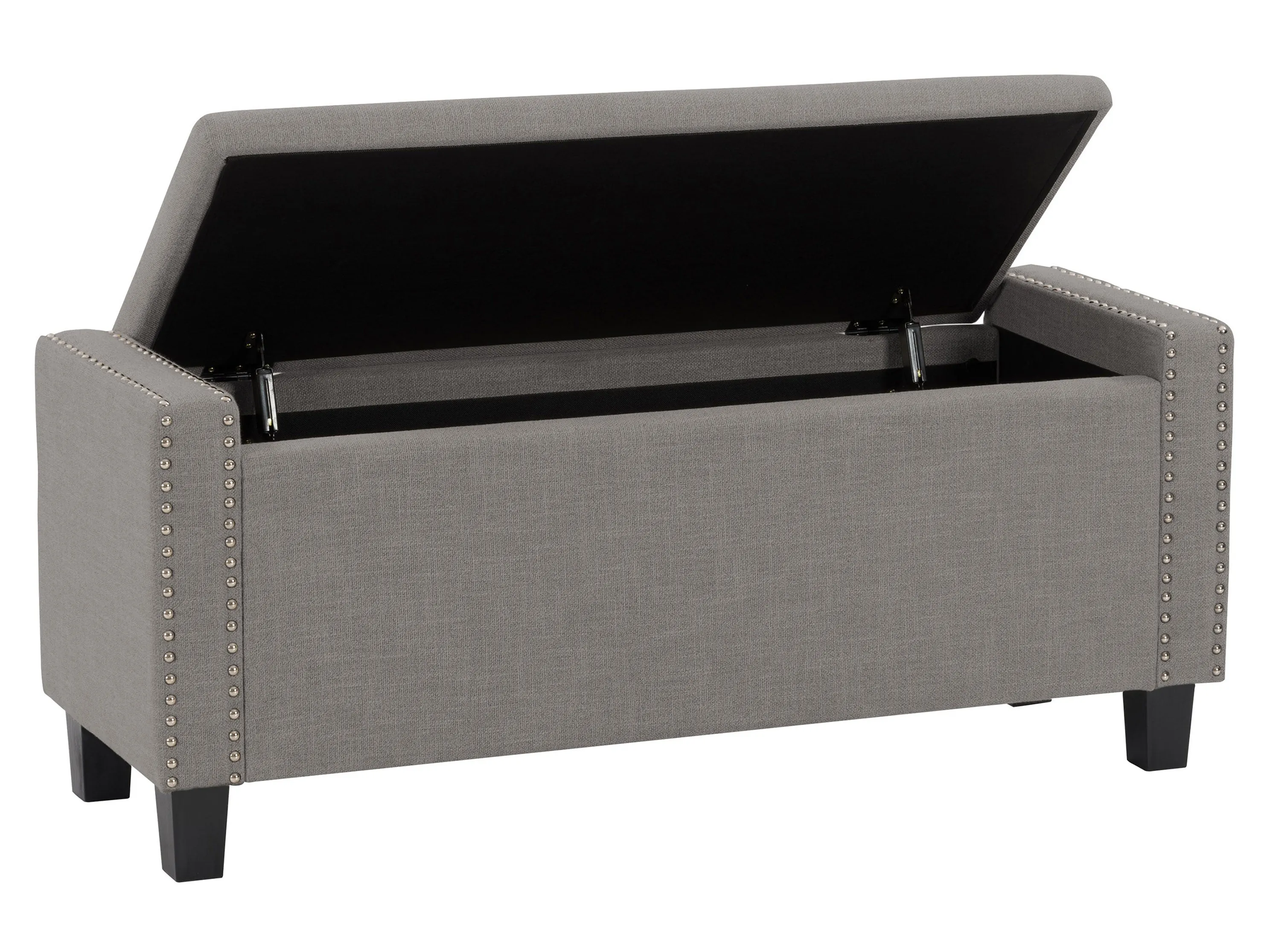 Light Grey Storage Ottoman