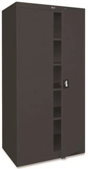 Lorell Fortress Series Steel Storage Cabinets' Black'' 36X18X78 In.