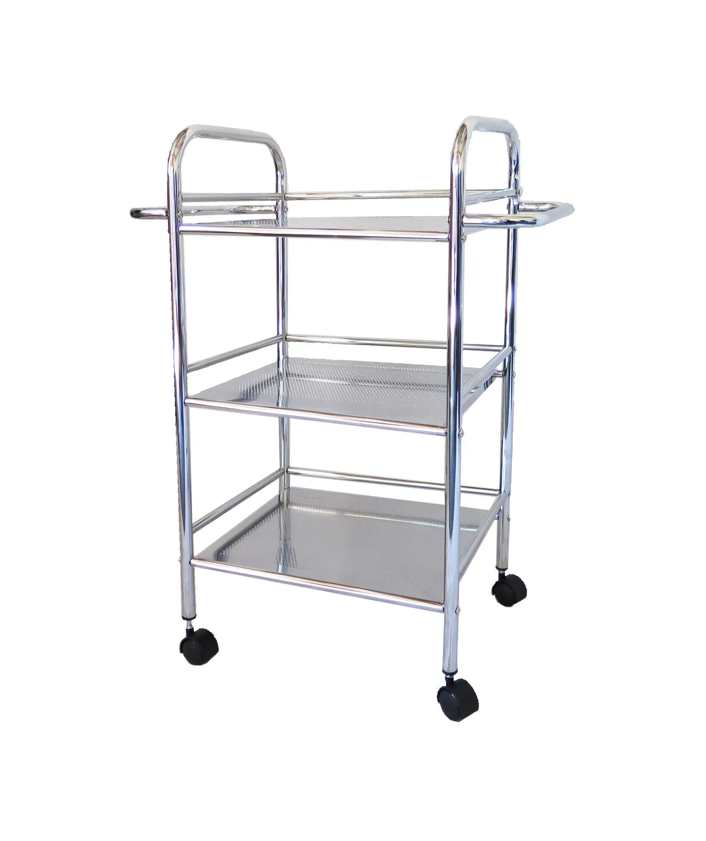 Lucy 3-Tier Shelf Trolley/ Storage Rolling Cart With 2 Handles