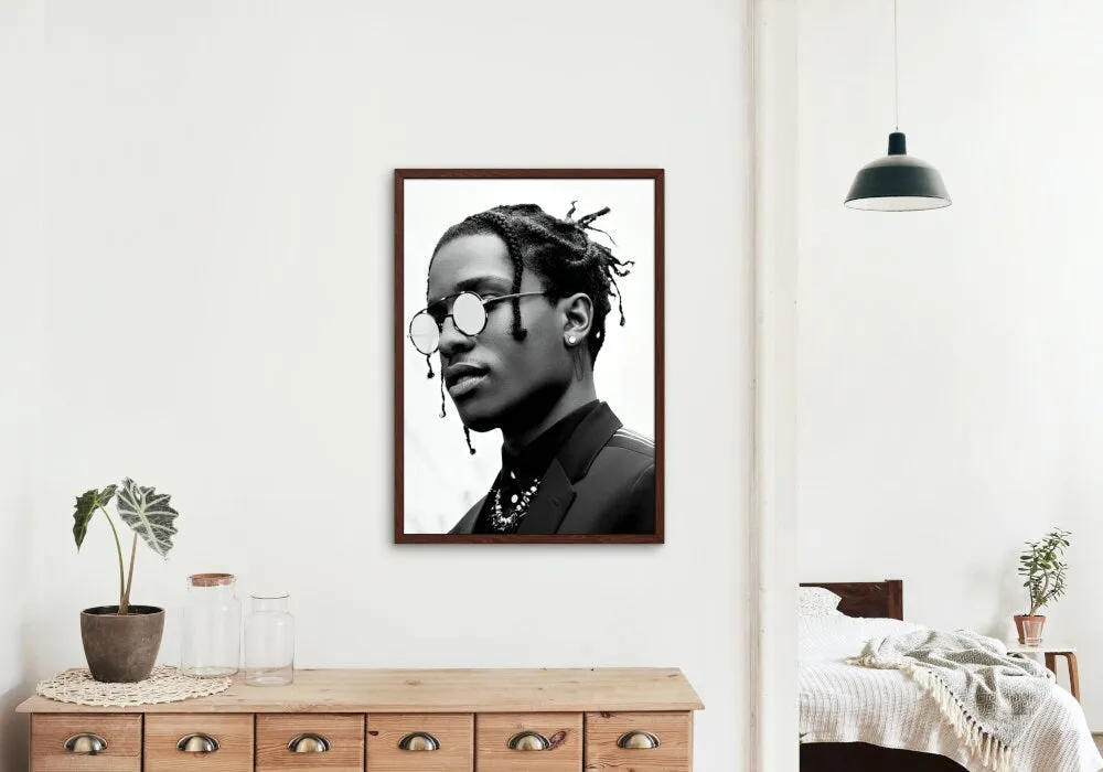 Luxury Fashion Asap Rocky Poster PRINTABLE WALL ART, Designer Wall Art, Printable Luxury Fashion Wall Art, Hypebeast Poster, Black & White Décor