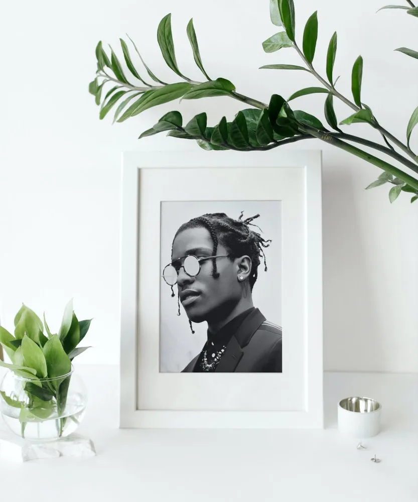 Luxury Fashion Asap Rocky Poster PRINTABLE WALL ART, Designer Wall Art, Printable Luxury Fashion Wall Art, Hypebeast Poster, Black & White Décor