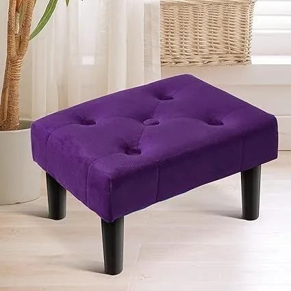 Malvina Rectangle Shape Fabric Ottoman Puffy for Foot Rest