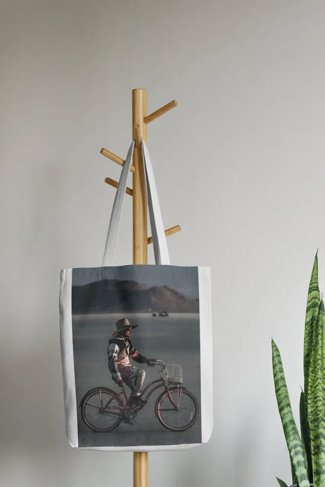 Man On Bike At Burning Man Poster INSTANT DOWNLOAD Art Print, Alternative Wall Art, Rock Poster, Avant Garde Decor, Music Festival Poster