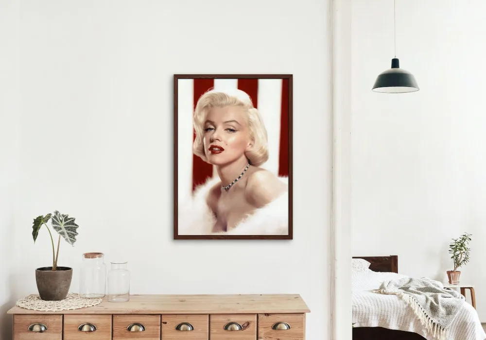 Marilyn Monroe Glam Poster PRINTABLE WALL ART, Marilyn Monroe Photo, Pop Culture Poster, Old Hollywood, Glam Wall Decor, Fashion Poster