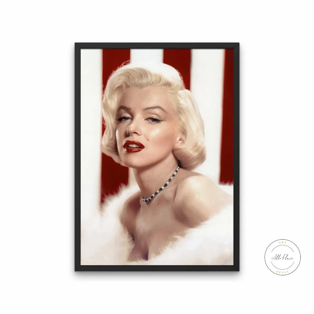 Marilyn Monroe Glam Poster PRINTABLE WALL ART, Marilyn Monroe Photo, Pop Culture Poster, Old Hollywood, Glam Wall Decor, Fashion Poster