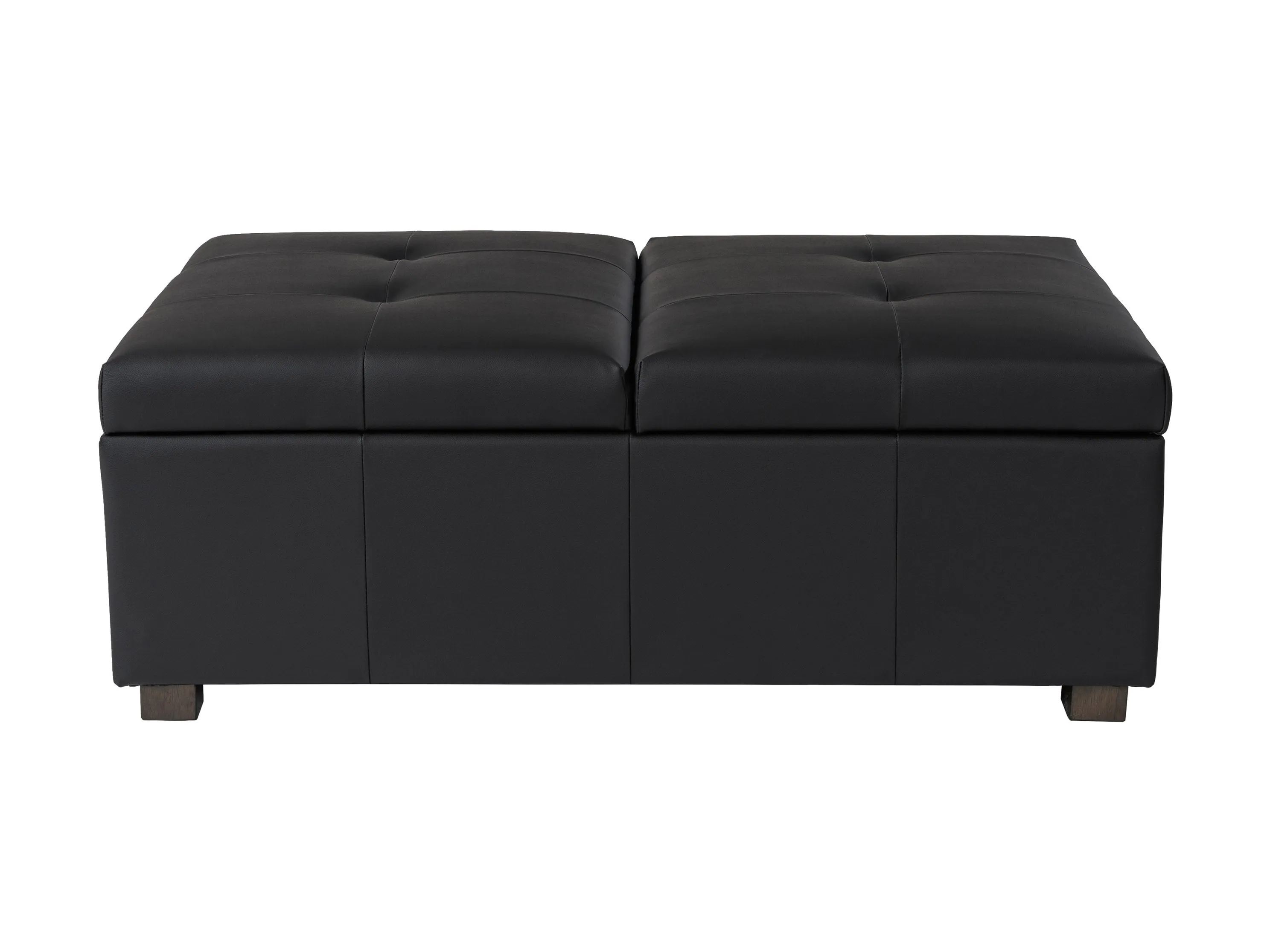 Matte Black Deluxe Storage Ottoman