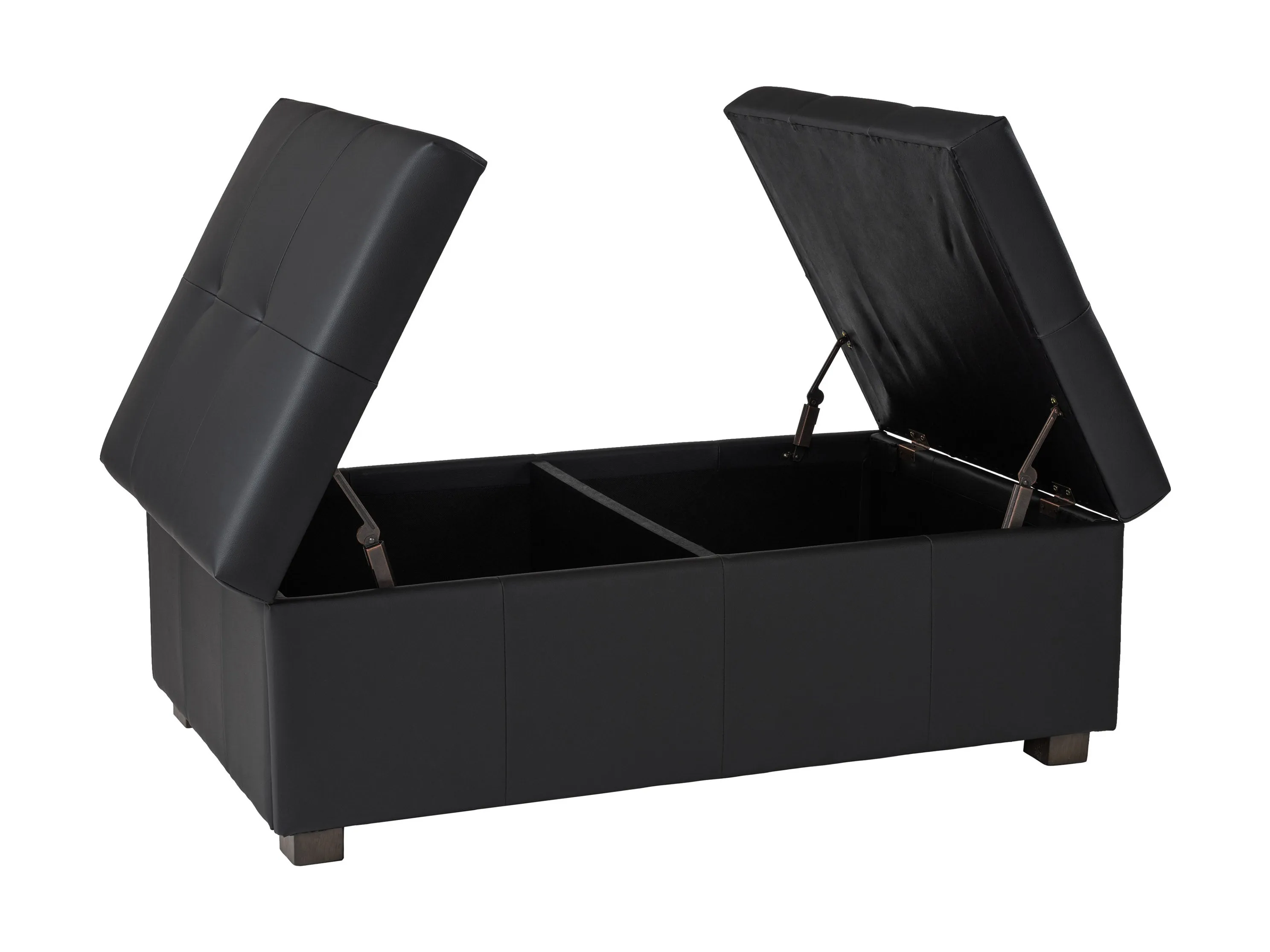 Matte Black Deluxe Storage Ottoman