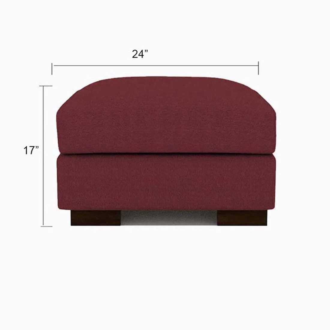 Mendoza Square Shape Fabric Ottoman Pouffes