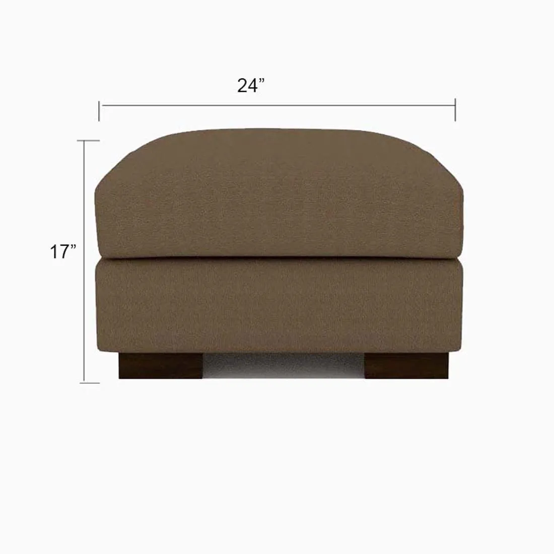 Mendoza Square Shape Fabric Ottoman Pouffes