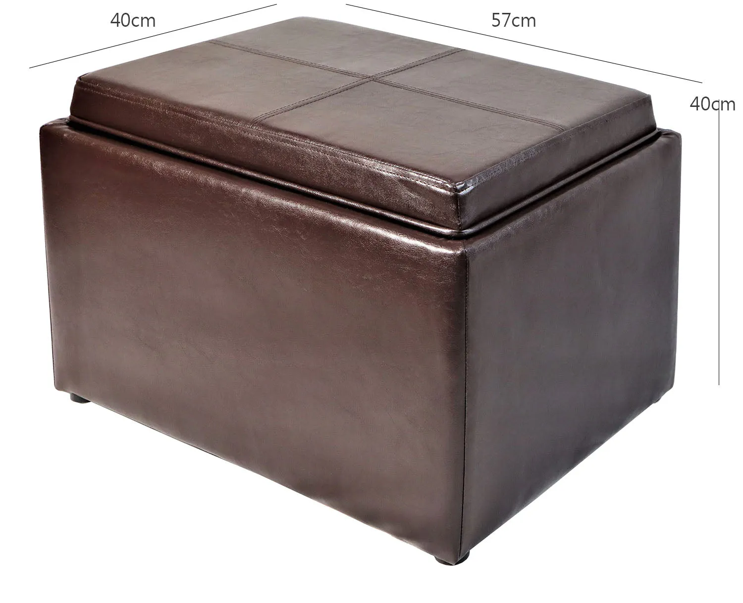 Merton Brown Storage Ottoman Bench