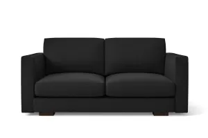 Messina 2 Seater Sofa Black Linen Fabric