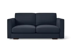 Messina 2 Seater Sofa Dark Blue Linen Fabric