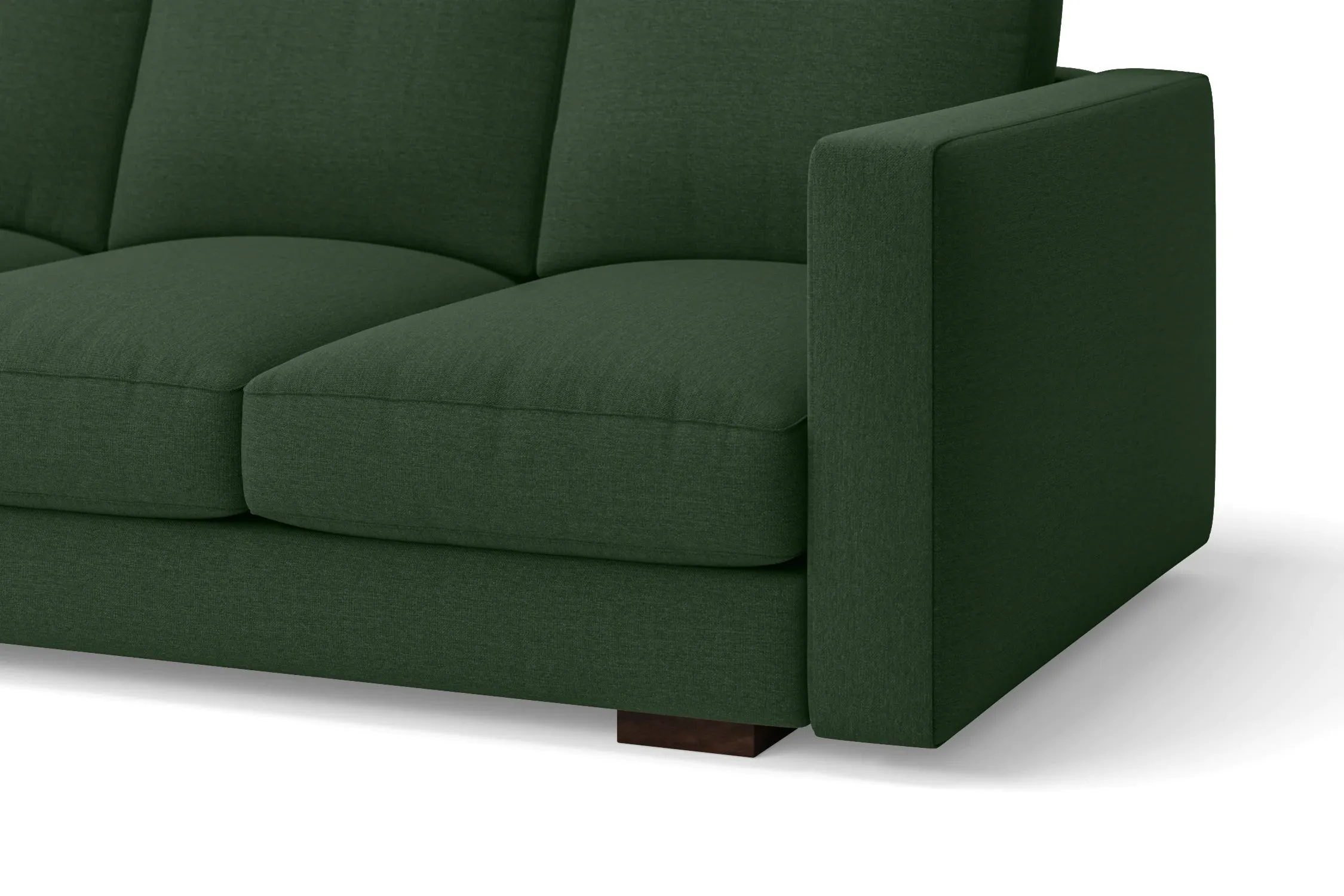 Messina 2 Seater Sofa Forest Green Linen Fabric