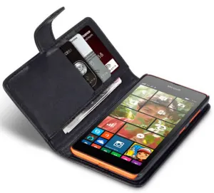 Microsoft Lumia 535 Wallet Case - Black