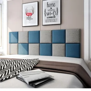 Modern Wood Wall Panels with Self-Adhesive Headboard Decoration