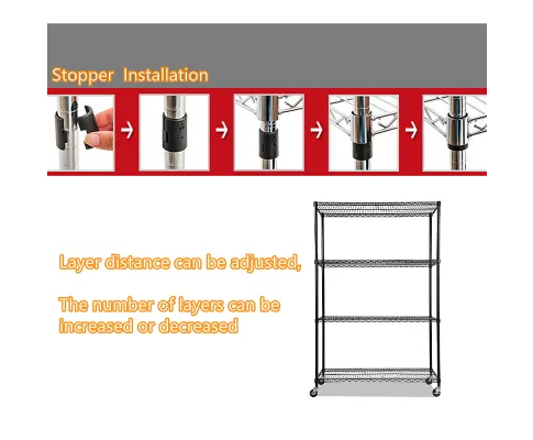 Modular Wire Storage Shelf 900 x 450 x 1800mm Steel Shelving