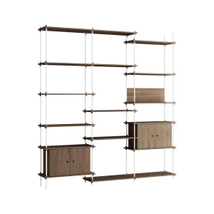 MOEBE triple shelving system with 2 cabinets