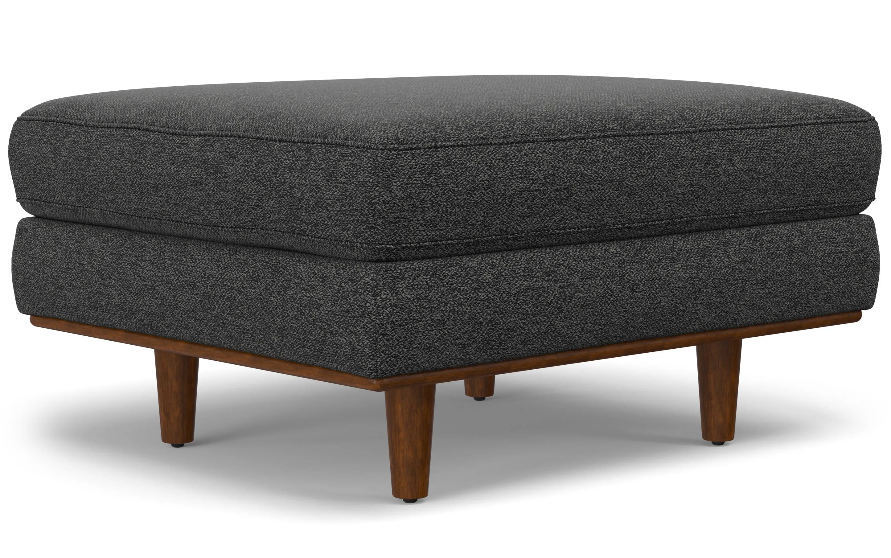 Morrison Ottoman in Woven-Blend Fabric