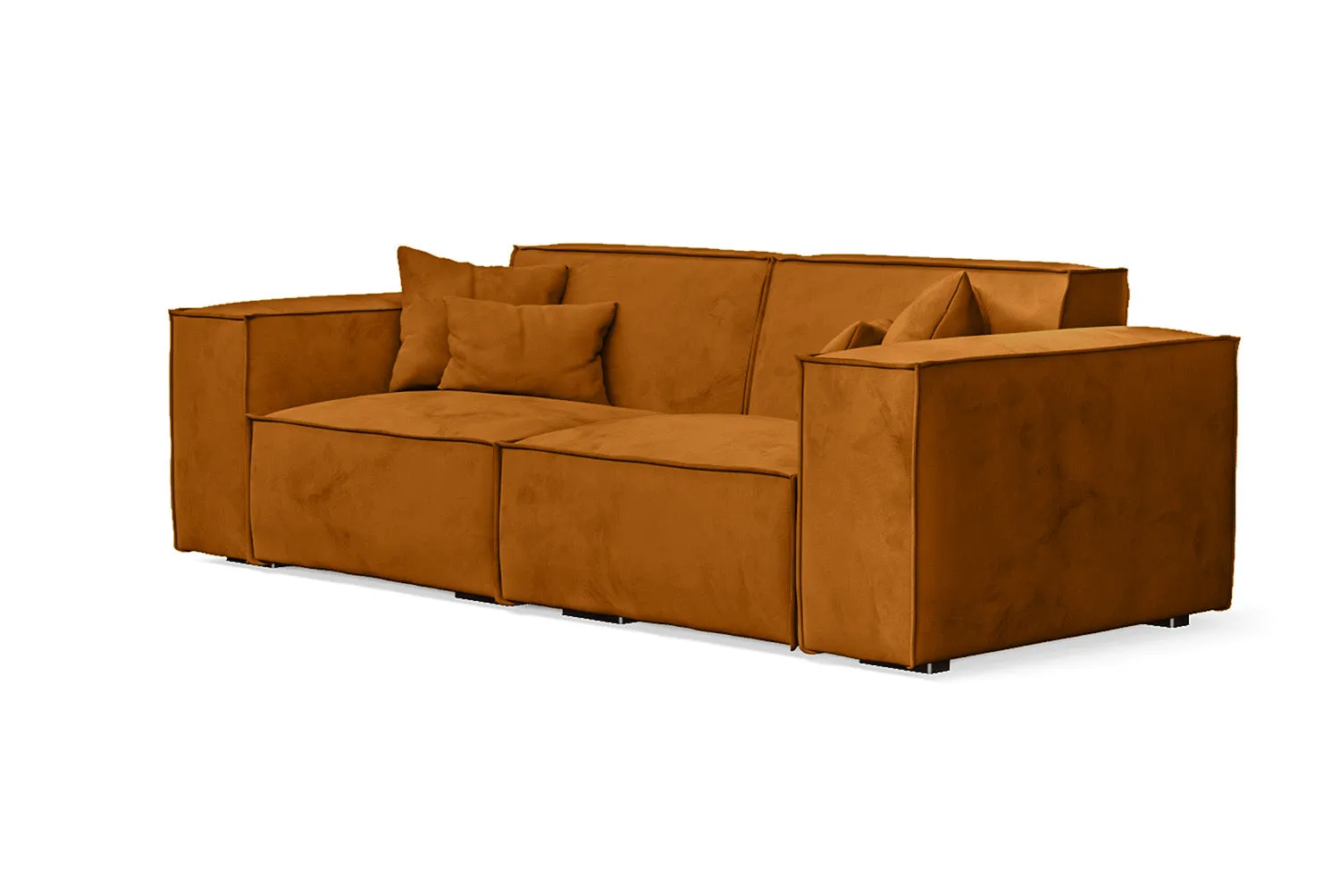 Naples 2 Seater Sofa Gold Velvet